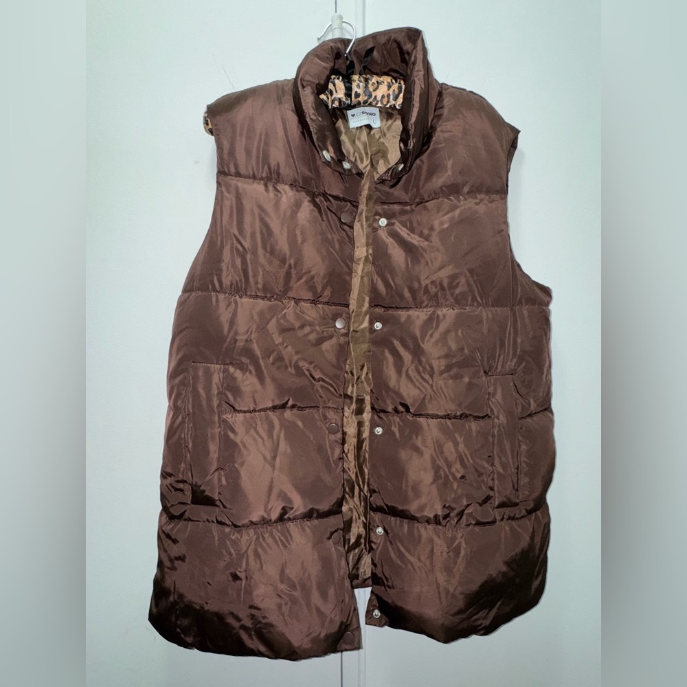 Ciso Chocolate Brown Vest Puffer Size Large
